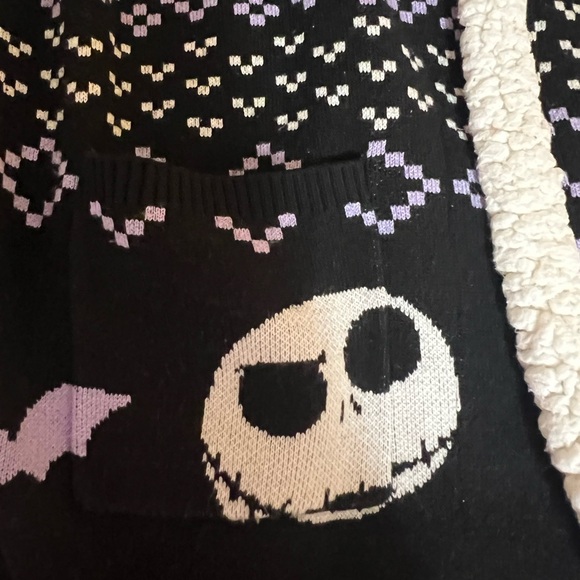Nightmare before Christmas fleece hooded sweater warm purchased at hot topic - Picture 2 of 8